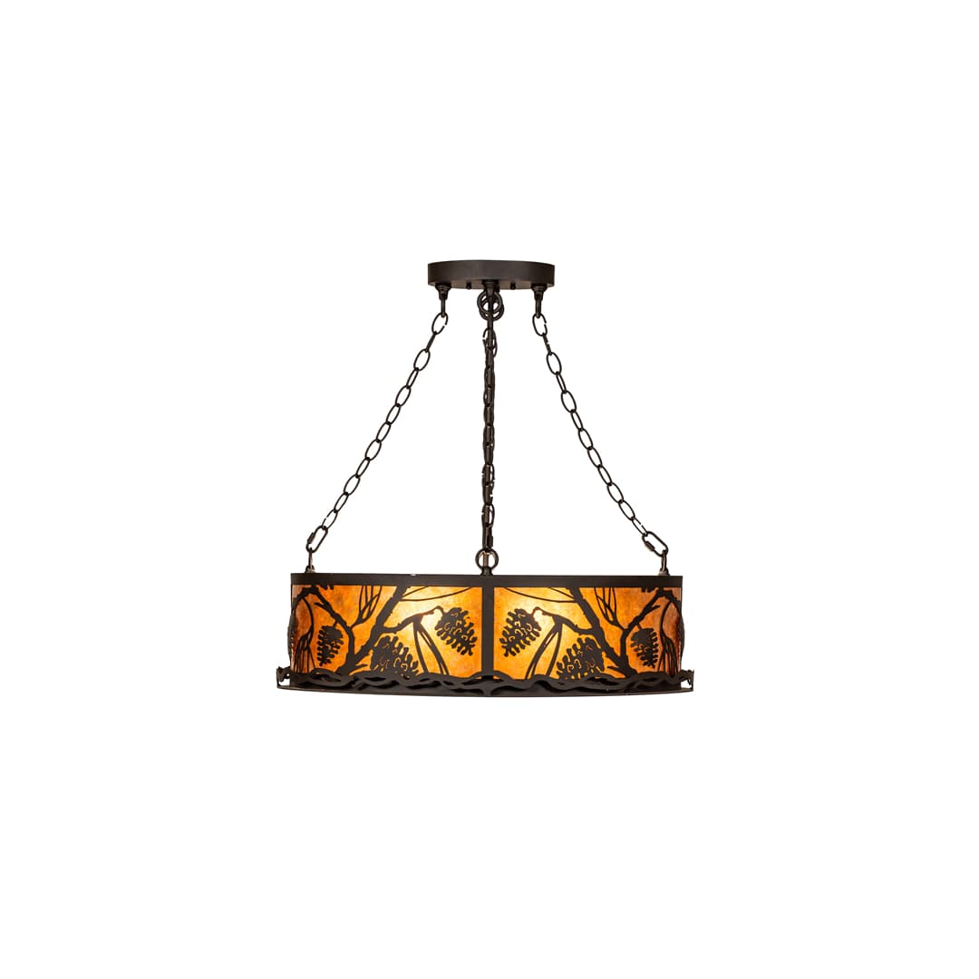 4 Light 18" Wide Abstract Pendant