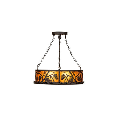 4 Light 18" Wide Abstract Pendant