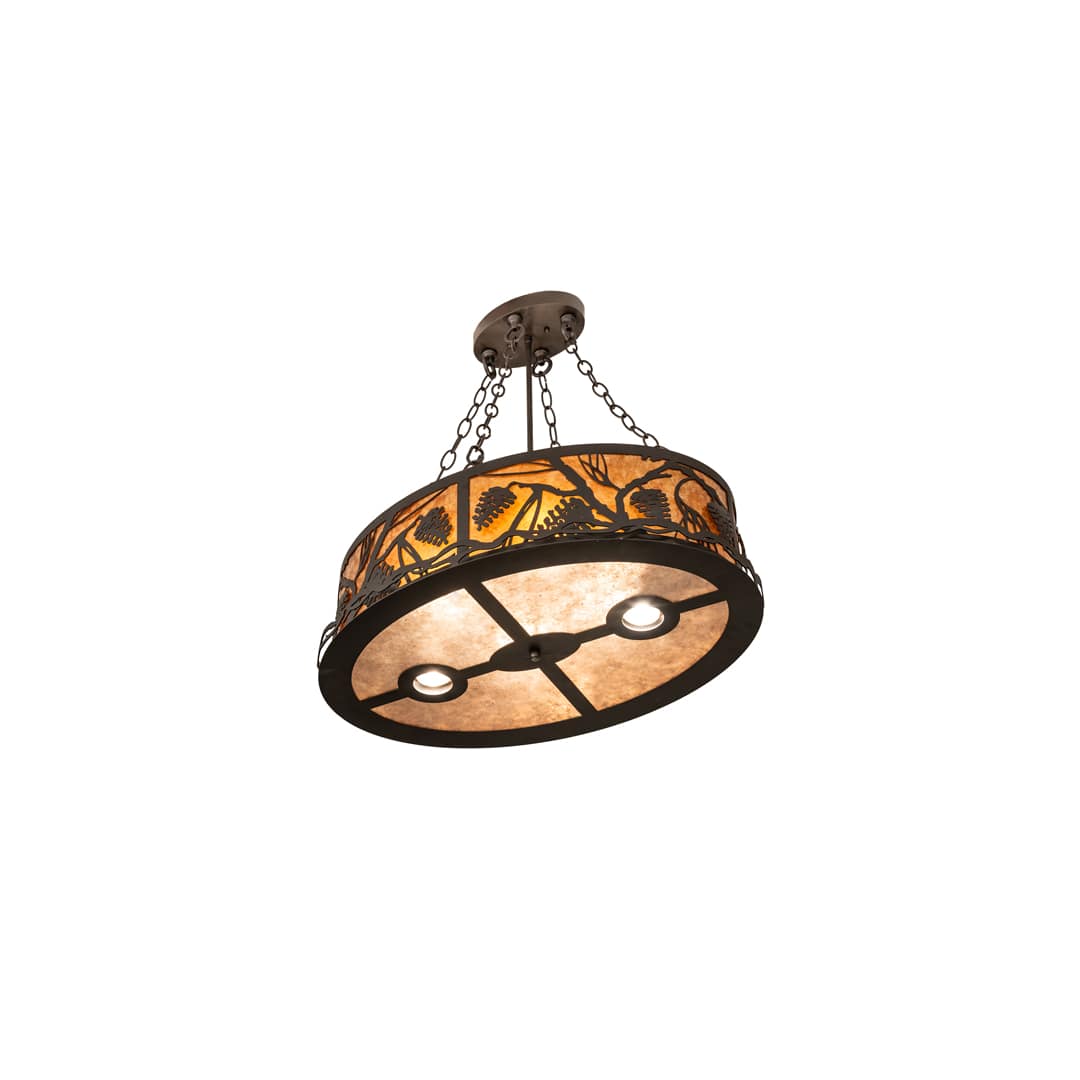 4 Light 18" Wide Abstract Pendant