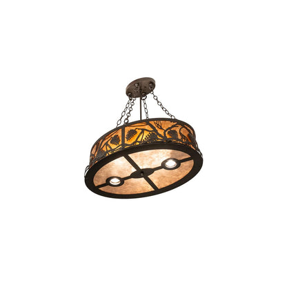 4 Light 18" Wide Abstract Pendant