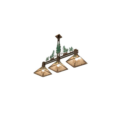 3 Light 45" Wide Abstract Linear Pendant