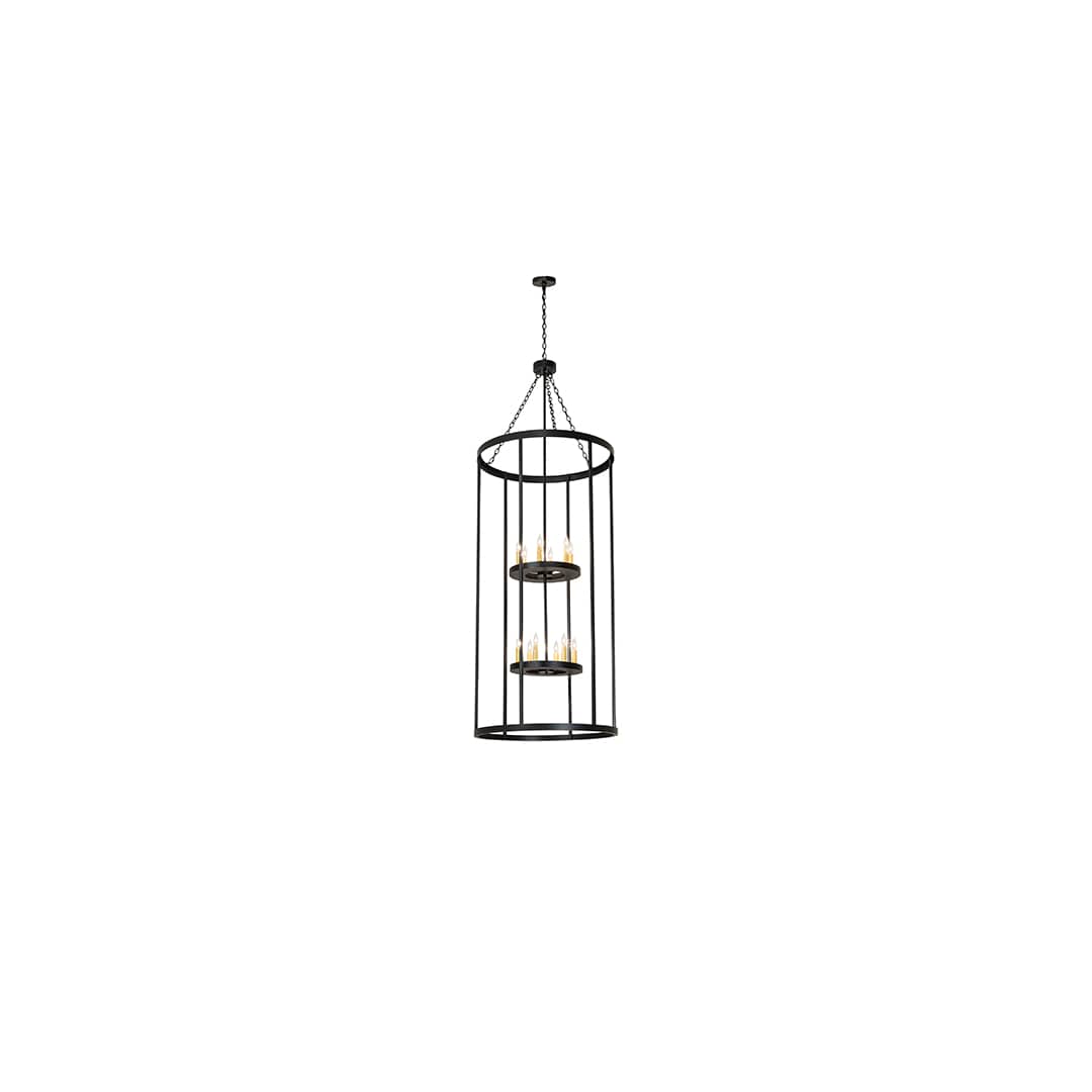 12 Light 36" Wide Taper Candle Pendant