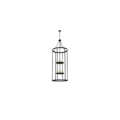 12 Light 36" Wide Taper Candle Pendant