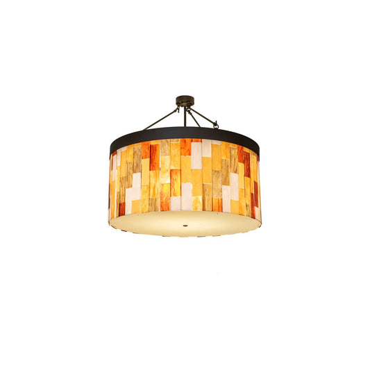 Cilindro Calico 6 Light 47" Wide Semi-Flush Drum Ceiling Fixture