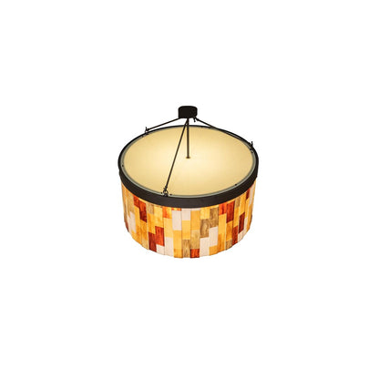 Cilindro Calico 6 Light 47" Wide Semi-Flush Drum Ceiling Fixture