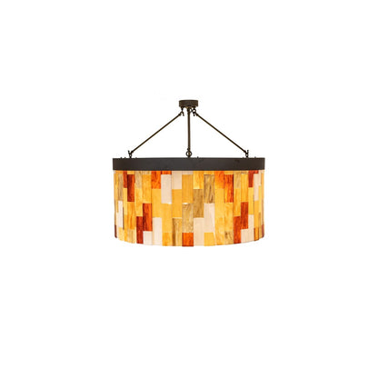 Cilindro Calico 6 Light 47" Wide Semi-Flush Drum Ceiling Fixture