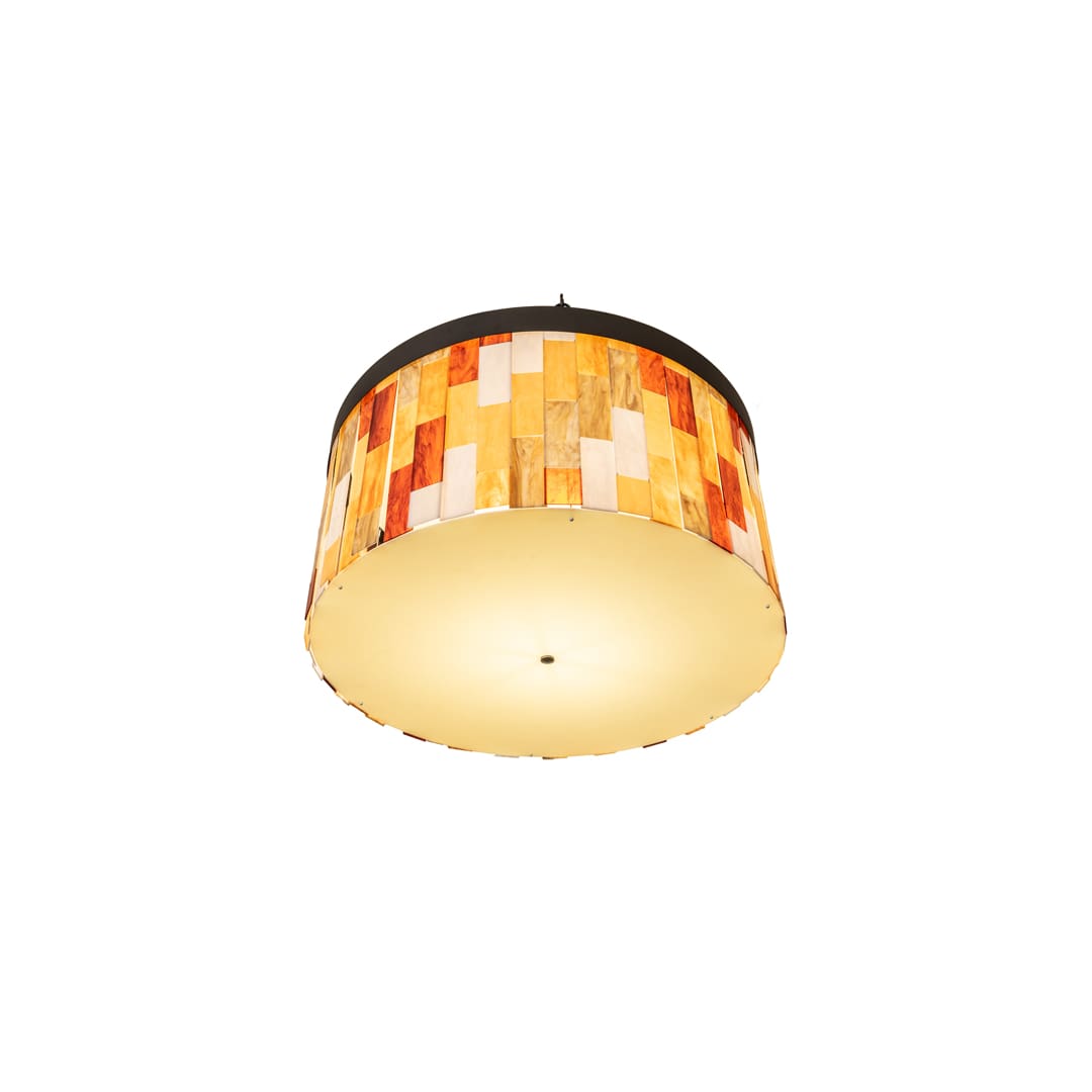 Cilindro Calico 6 Light 47" Wide Semi-Flush Drum Ceiling Fixture