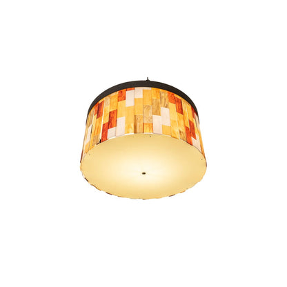 Cilindro Calico 6 Light 47" Wide Semi-Flush Drum Ceiling Fixture