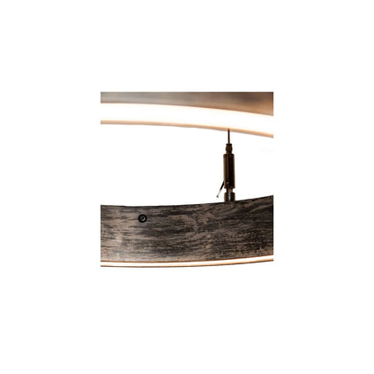 18" Wide Wood Pendant