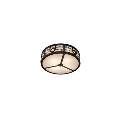 Horseshoe 4 Light 30" Wide Semi-Flush Drum Ceiling Fixture