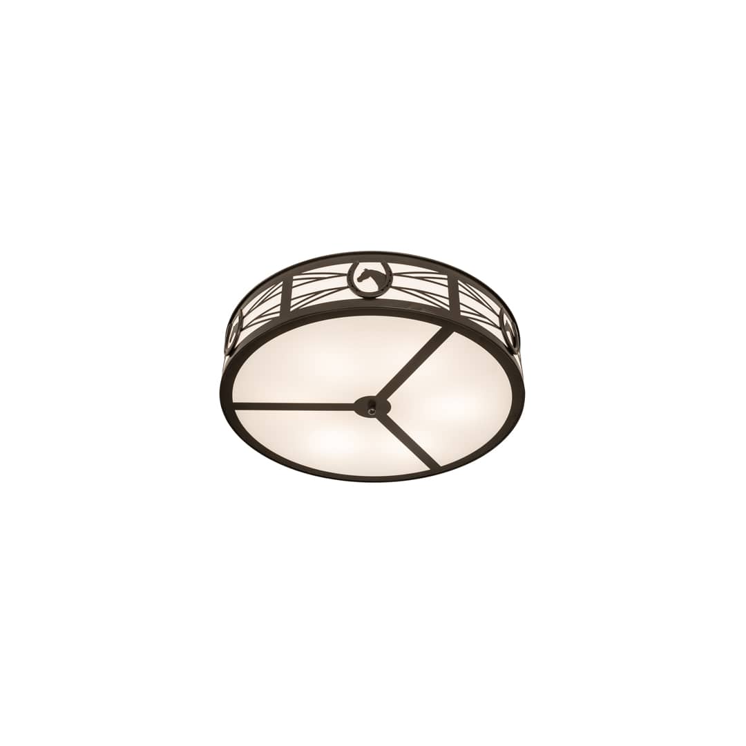 Horseshoe 6 Light 36" Wide Semi-Flush Drum Ceiling Fixture