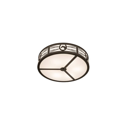 Horseshoe 6 Light 36" Wide Semi-Flush Drum Ceiling Fixture