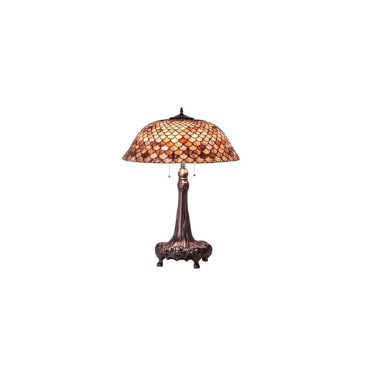 Fishscale 3 Light 31" Tall Buffet Table Lamp