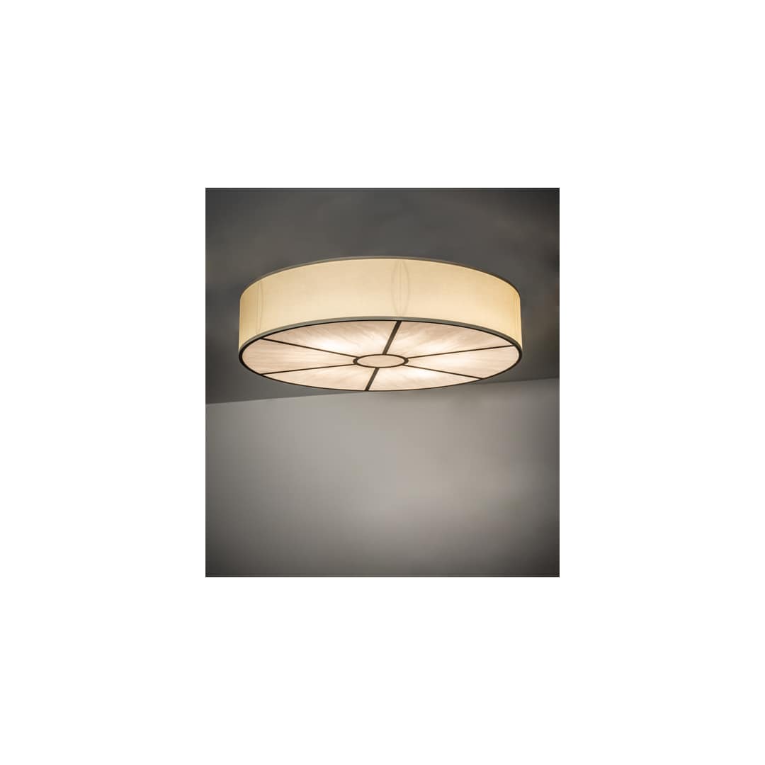 Cilindro 8 Light 48" Wide Semi-Flush Drum Ceiling Fixture - Antique Finish