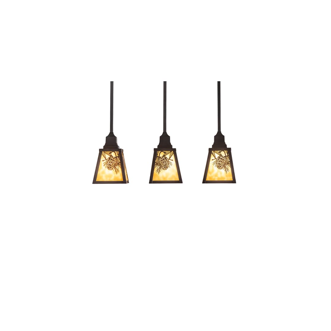 3 Light 24" Wide Linear Pendant
