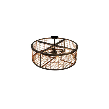Paloma Golpe 4 Light 30" Wide Semi-Flush Drum Ceiling Fixture
