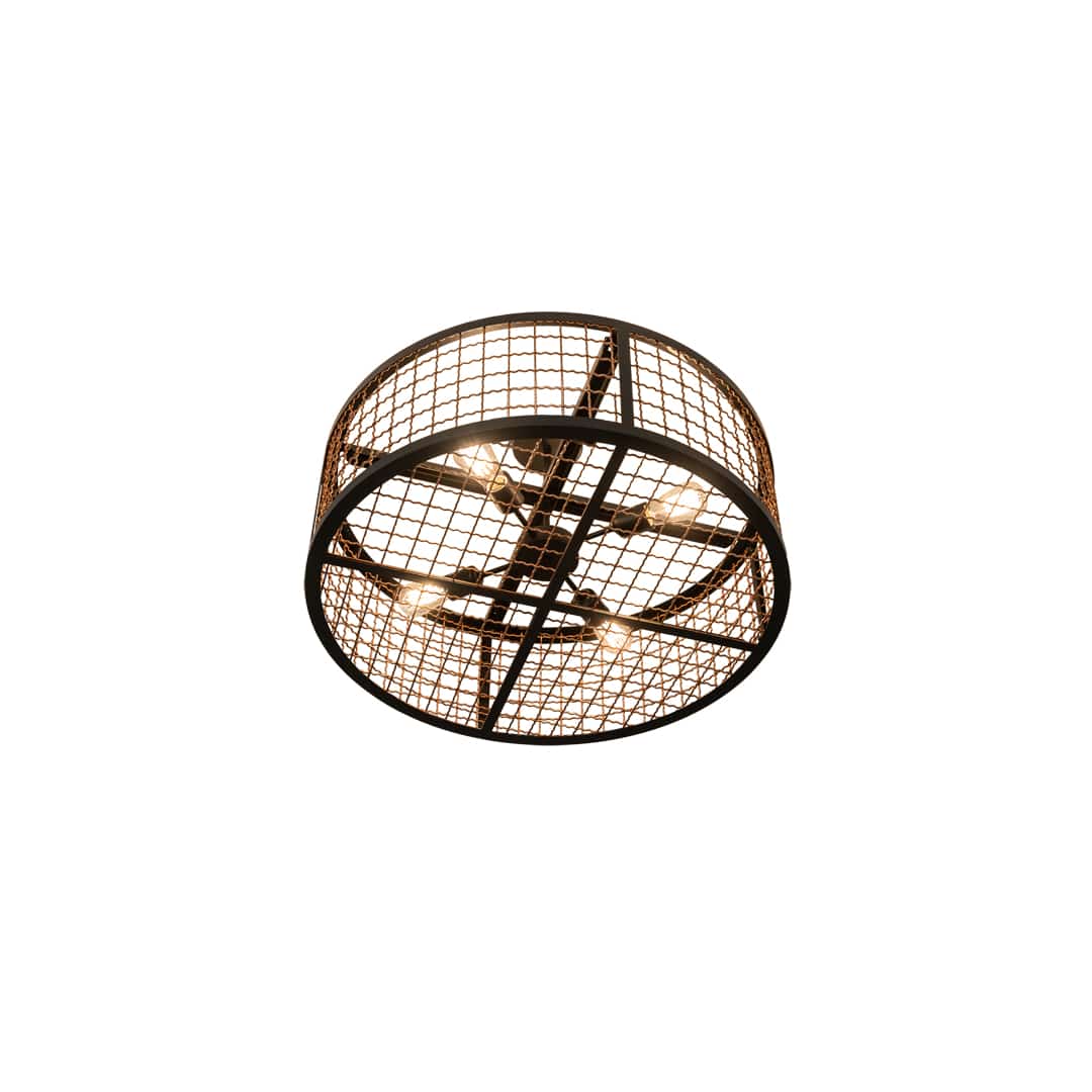 Paloma Golpe 4 Light 30" Wide Semi-Flush Drum Ceiling Fixture