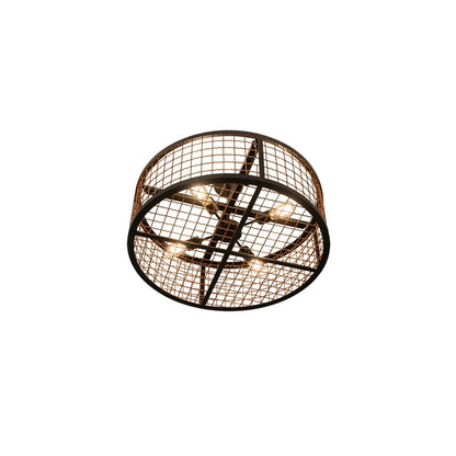 Paloma Golpe 4 Light 30" Wide Semi-Flush Drum Ceiling Fixture