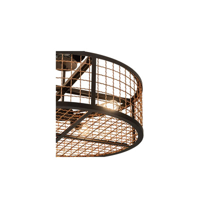 Paloma Golpe 4 Light 30" Wide Semi-Flush Drum Ceiling Fixture