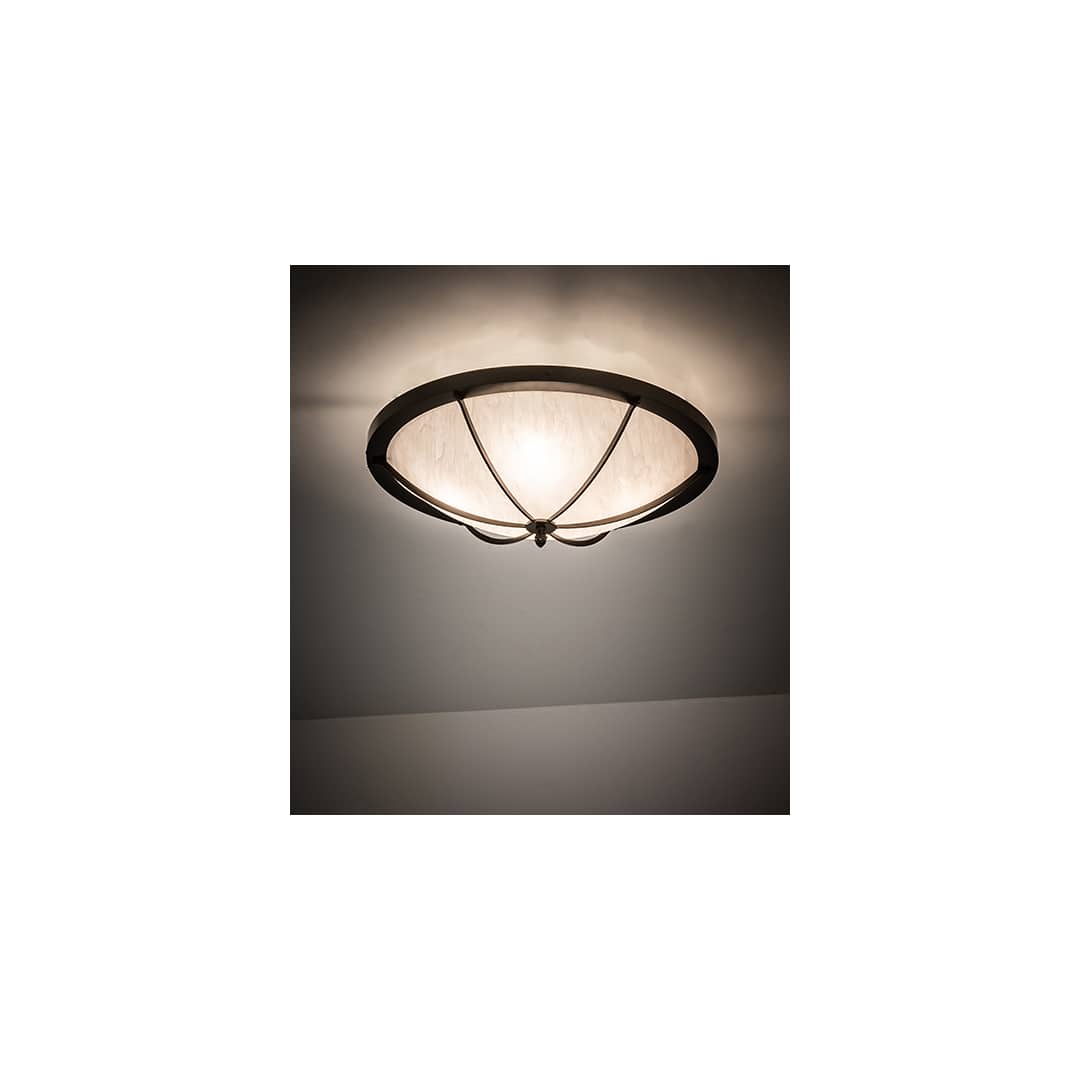 Dominga 4 Light 24" Wide Flush Mount Bowl Ceiling Fixture - Timeless Bronze Finish