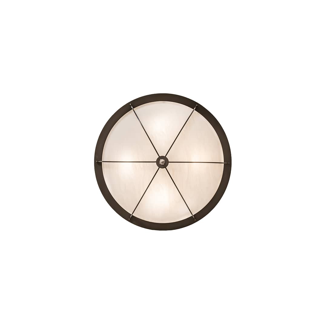 Dominga 4 Light 24" Wide Flush Mount Bowl Ceiling Fixture - Timeless Bronze Finish