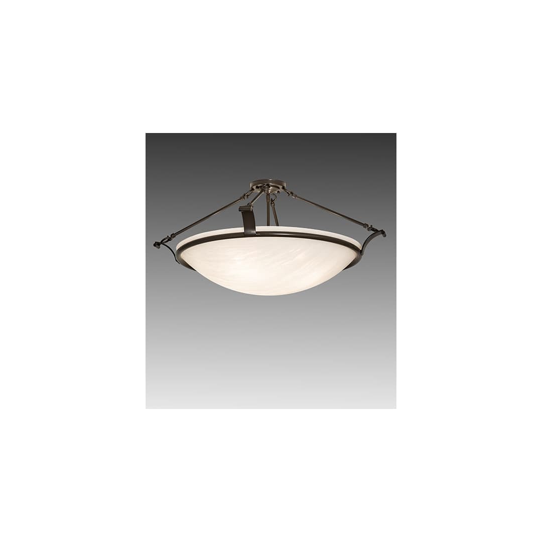 Almeria 4 Light 32" Wide Semi-Flush Bowl Ceiling Fixture - Timeless Bronze Finish
