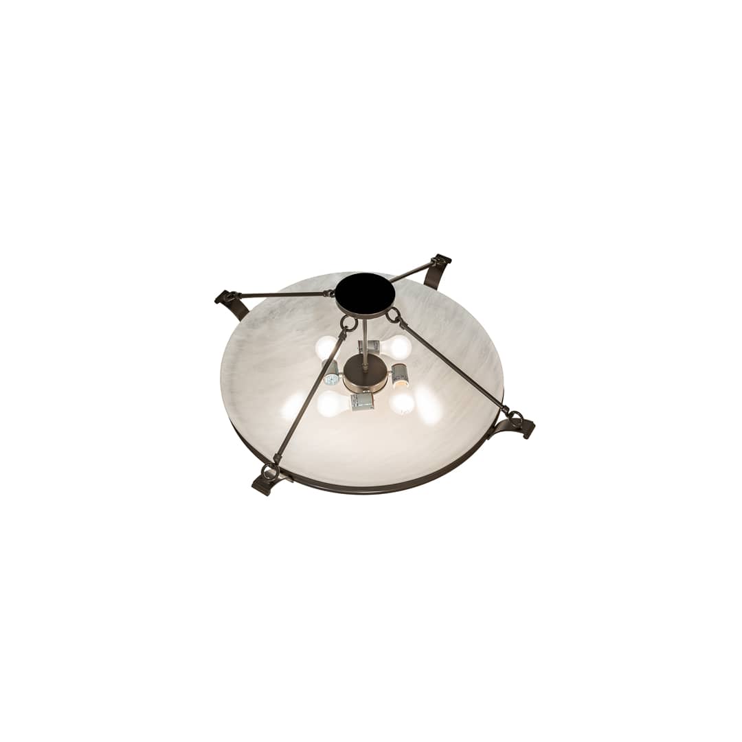 Almeria 4 Light 32" Wide Semi-Flush Bowl Ceiling Fixture - Timeless Bronze Finish