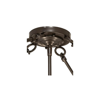 Almeria 4 Light 32" Wide Semi-Flush Bowl Ceiling Fixture - Timeless Bronze Finish