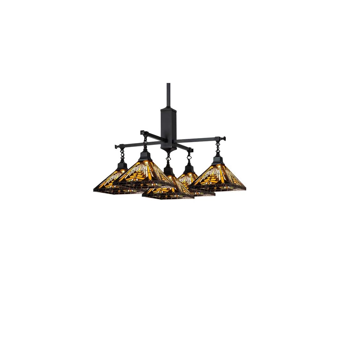 Square Nuevo Mission 5 Light 51" Wide Chandelier