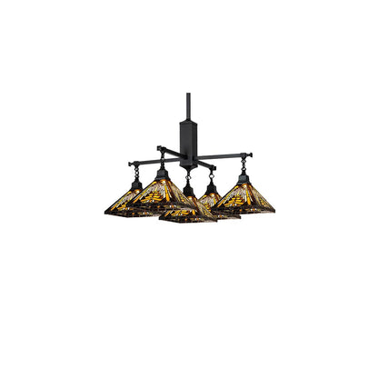 Square Nuevo Mission 5 Light 51" Wide Chandelier