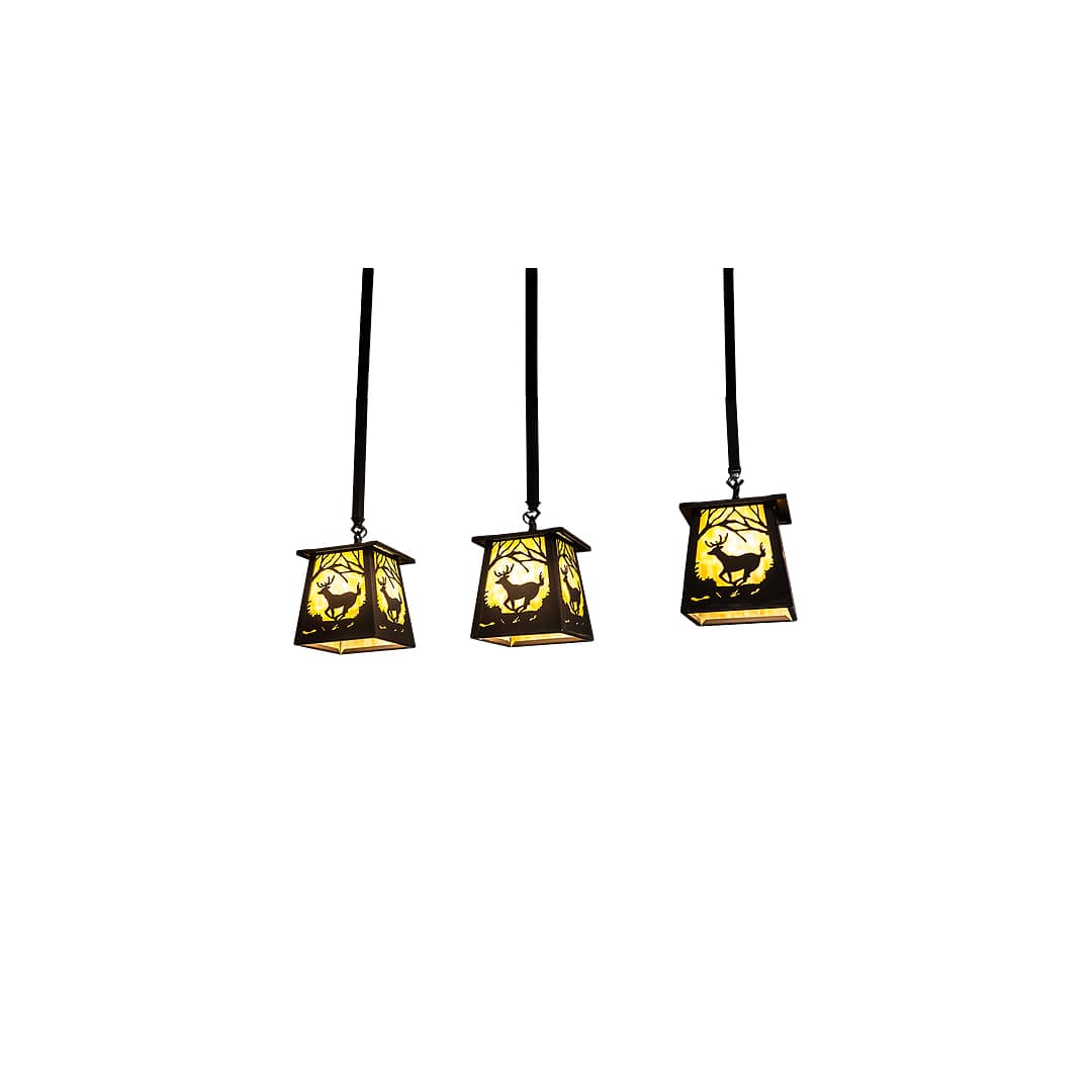 3 Light 7" Wide Multi Light Pendant