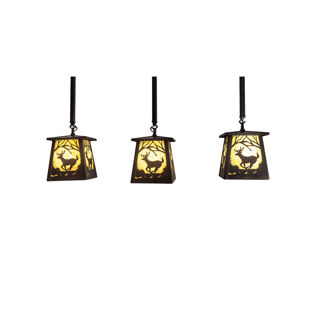 3 Light 7" Wide Multi Light Pendant