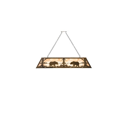9 Light 60" Wide Billiard Linear Pendant