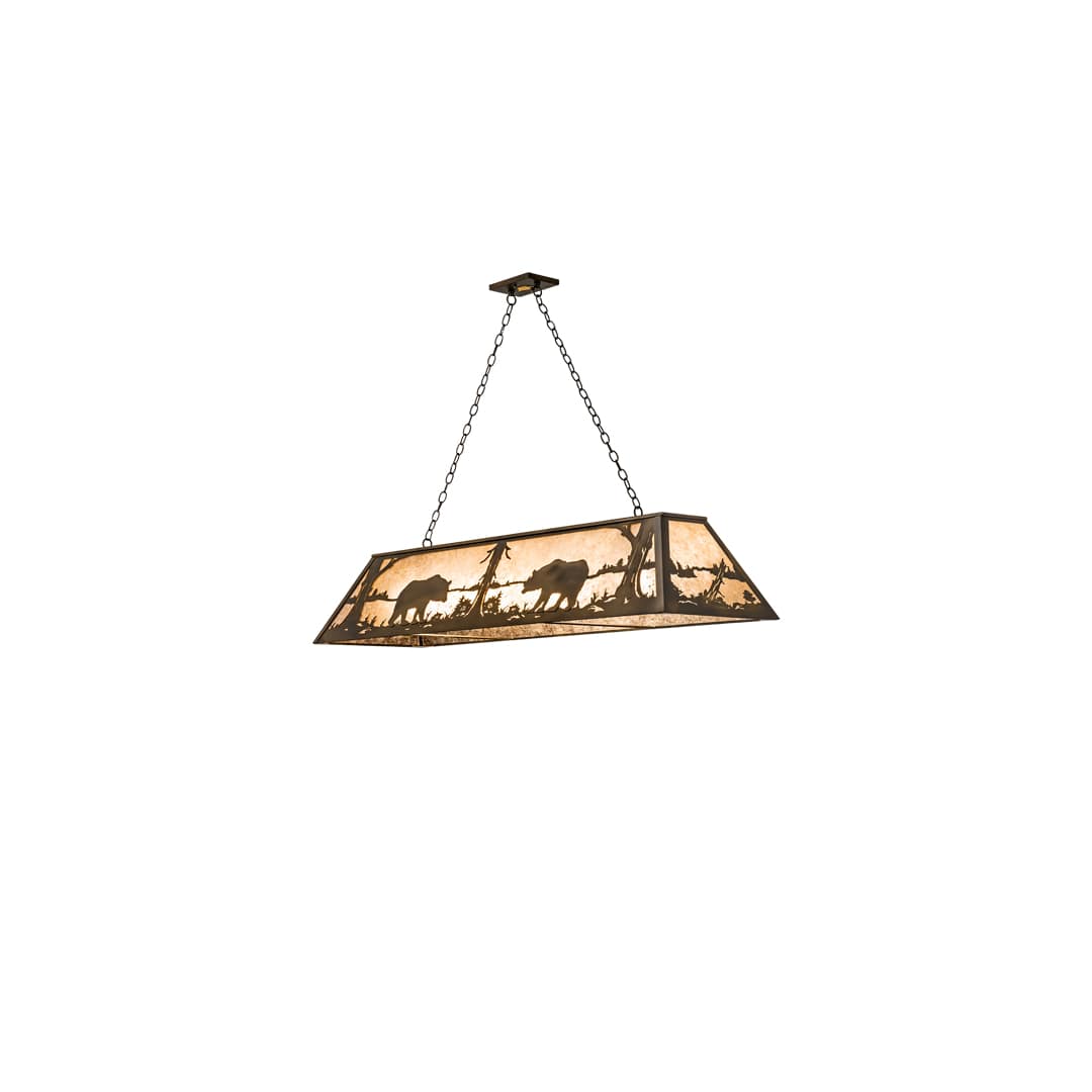 9 Light 60" Wide Billiard Linear Pendant
