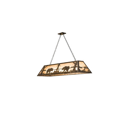 9 Light 60" Wide Billiard Linear Pendant