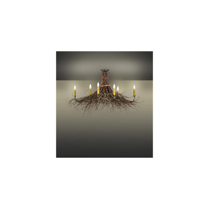 Twigs 8 Light 36" Wide Semi-Flush Ceiling Fixture