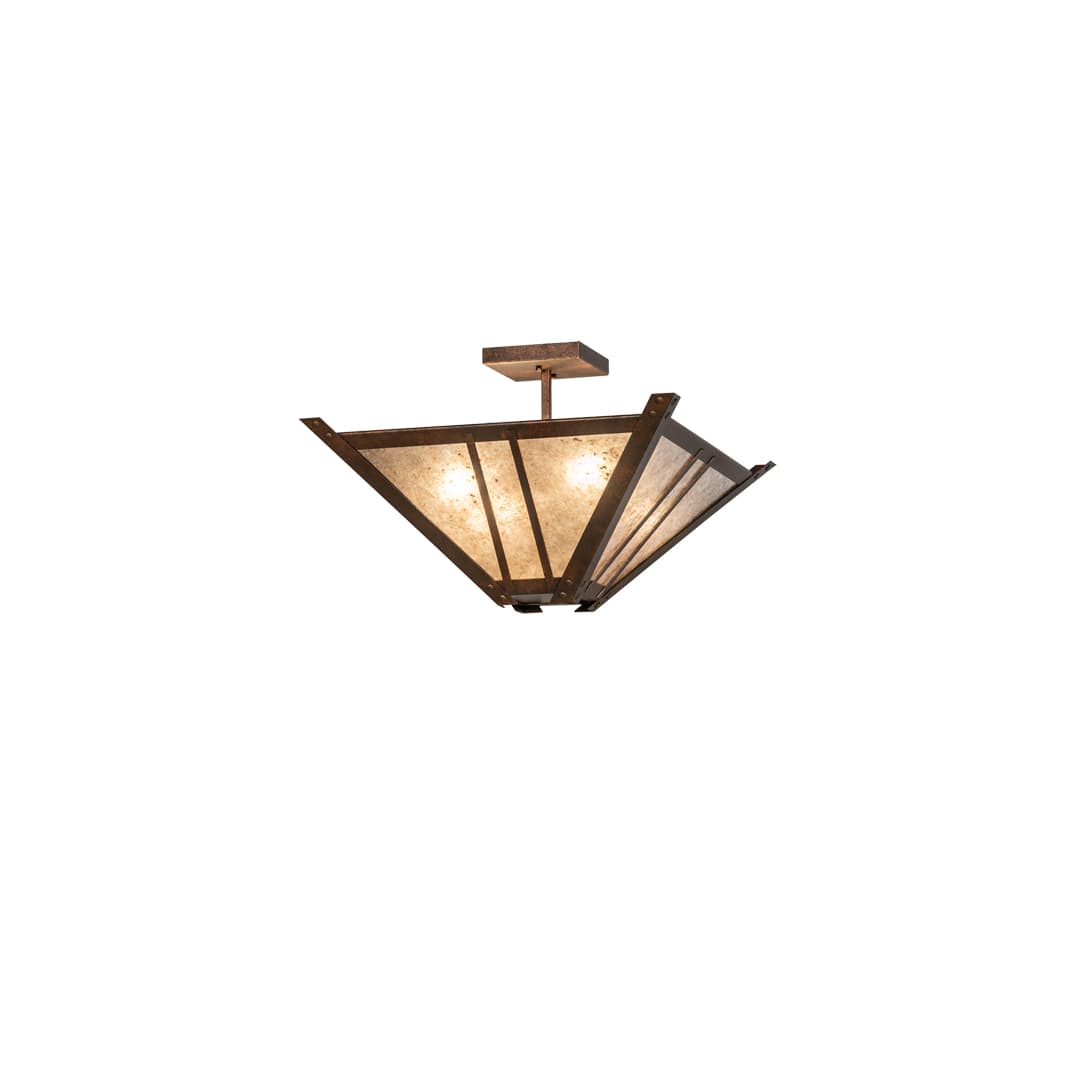 Arta 4 Light 32" Wide Semi-Flush Ceiling Fixture - Copper Finish