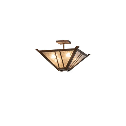 Arta 4 Light 32" Wide Semi-Flush Ceiling Fixture - Copper Finish