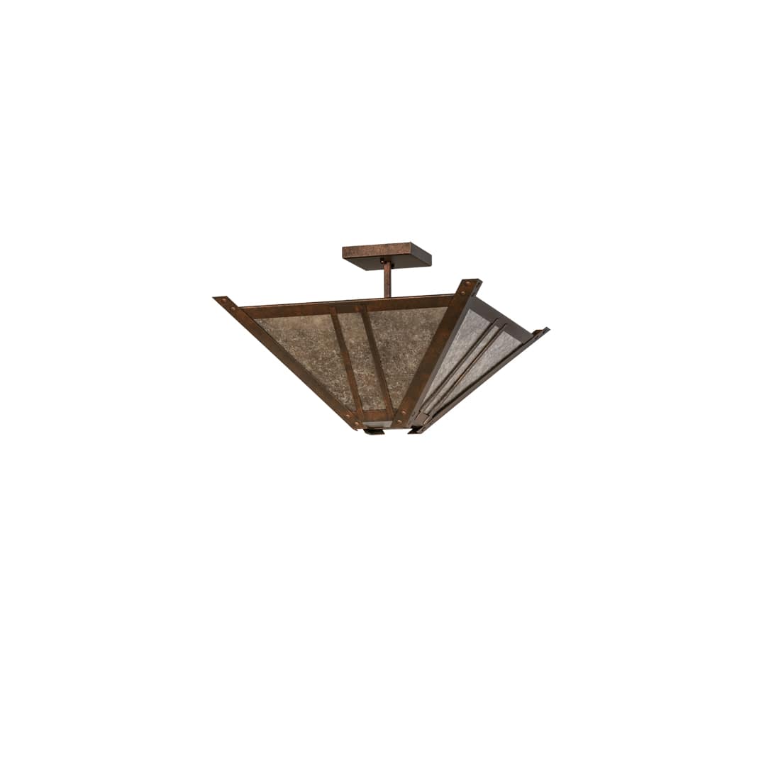 Arta 4 Light 32" Wide Semi-Flush Ceiling Fixture - Copper Finish