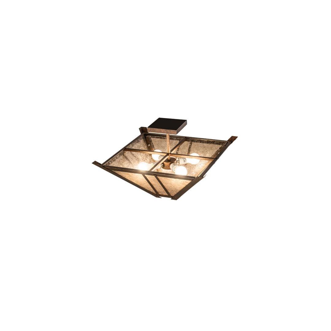 Arta 4 Light 32" Wide Semi-Flush Ceiling Fixture - Copper Finish