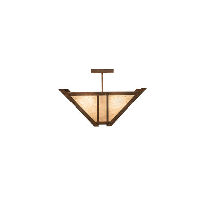 Arta 4 Light 32" Wide Semi-Flush Ceiling Fixture - Copper Finish