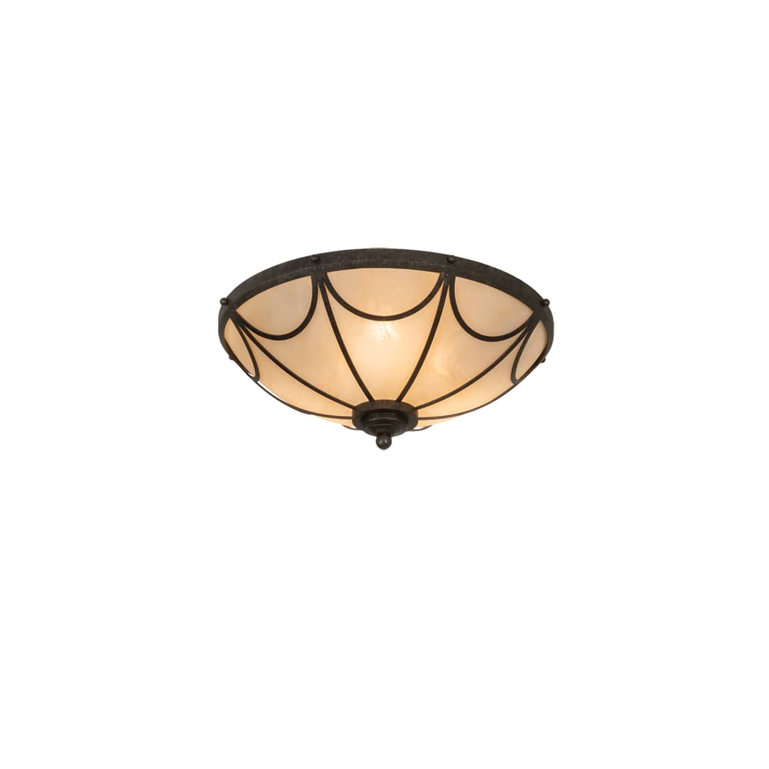 Carousel 3 Light 16" Wide Flush Mount Bowl Ceiling Fixture