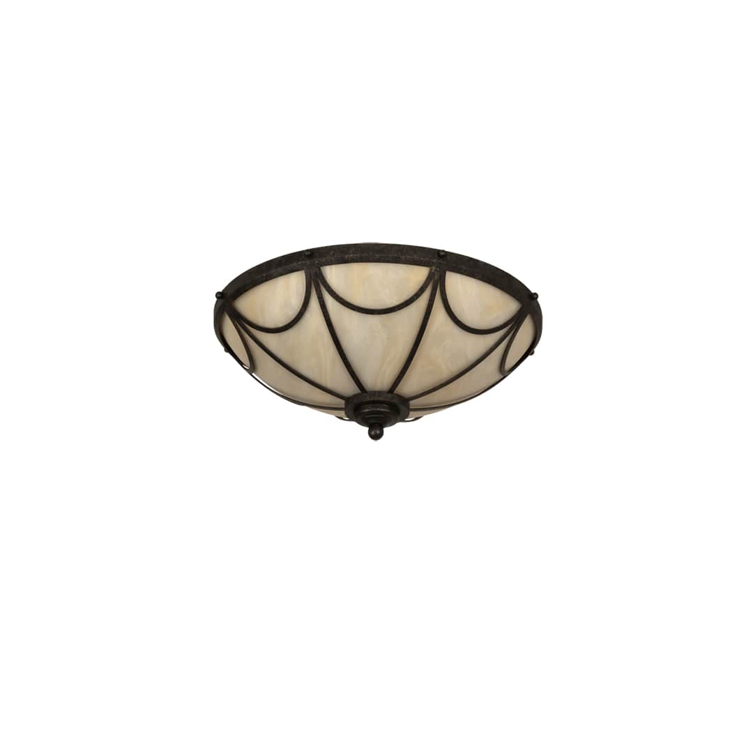 Carousel 3 Light 16" Wide Flush Mount Bowl Ceiling Fixture