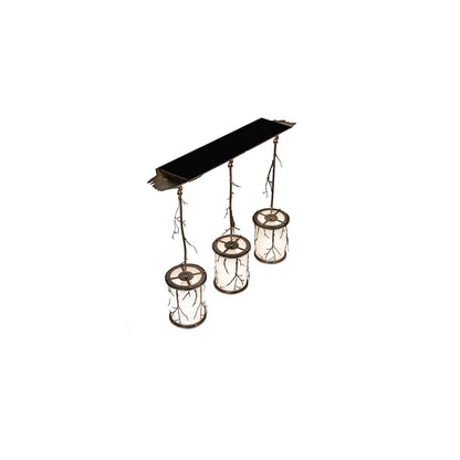 3 Light 33" Wide Abstract Linear Pendant
