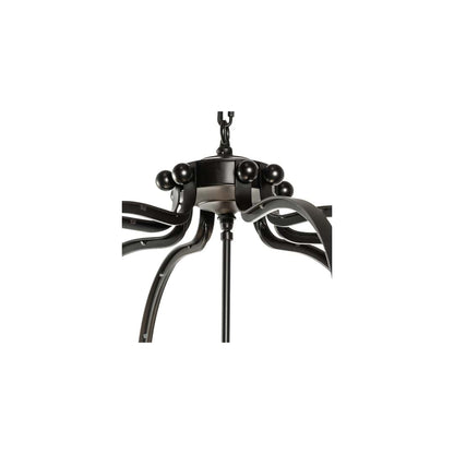 6 Light 32" Wide Taper Candle Pendant