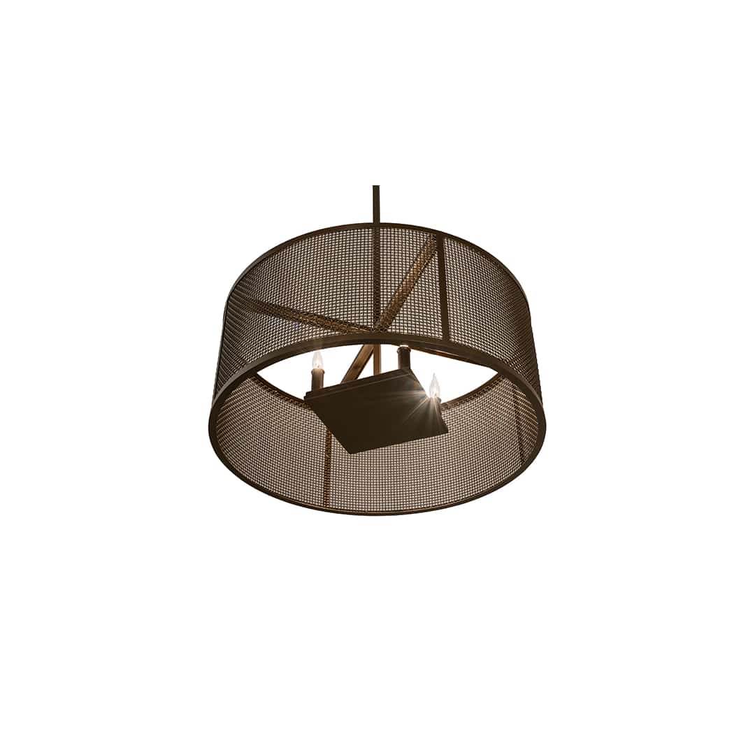 4 Light 24" Wide Cage Pendant