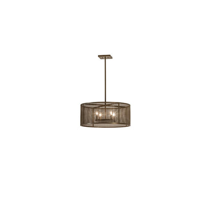 4 Light 24" Wide Cage Pendant