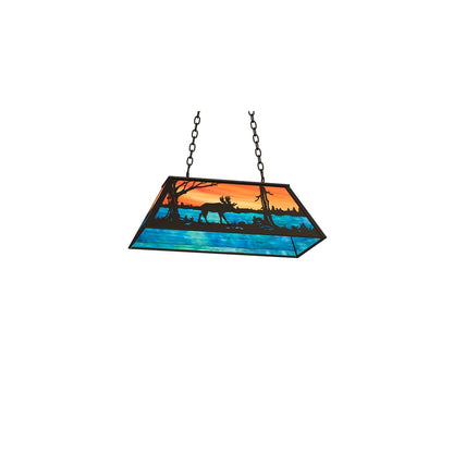 6 Light 33" Wide Billiard Linear Pendant