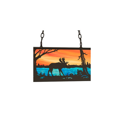 6 Light 33" Wide Billiard Linear Pendant