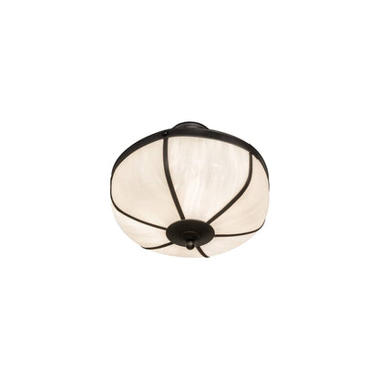 Arts and Crafts 3 Light 18" Wide Semi-Flush Bowl Ceiling Fixture - Craftsman Brown Finish